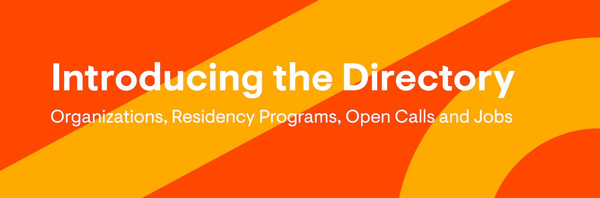 Introducing the Directory banner image in yellow and orange