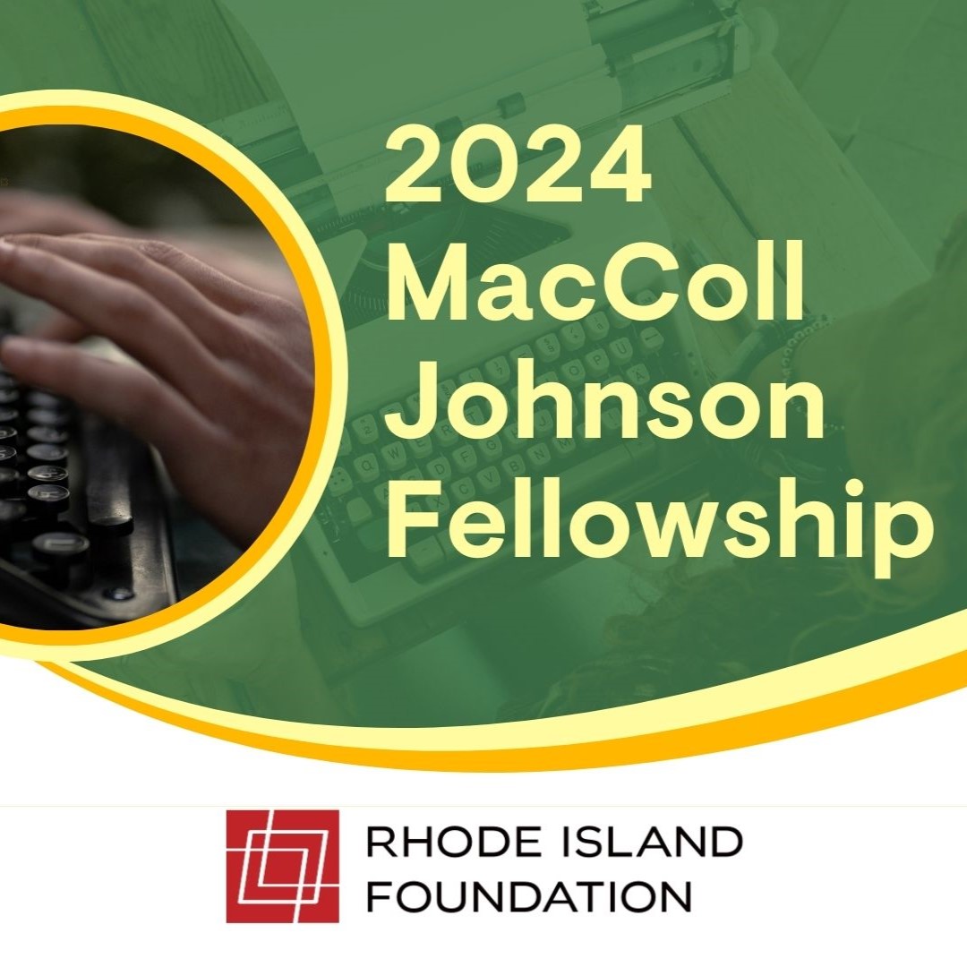 2024 MacColl Johnson Fellowship Rhode Island foundation, hands using a typewriter
