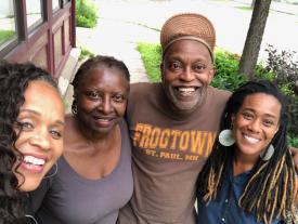 Lisa Funderburke Hoffman, Soyini Guyton, Seitu Jones and Nicole Caruth in St. Paul, MN, fall of 2019