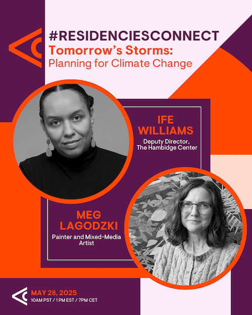 #ResidenciesConnect promo image with Ife Williams and Meg Lagodzki