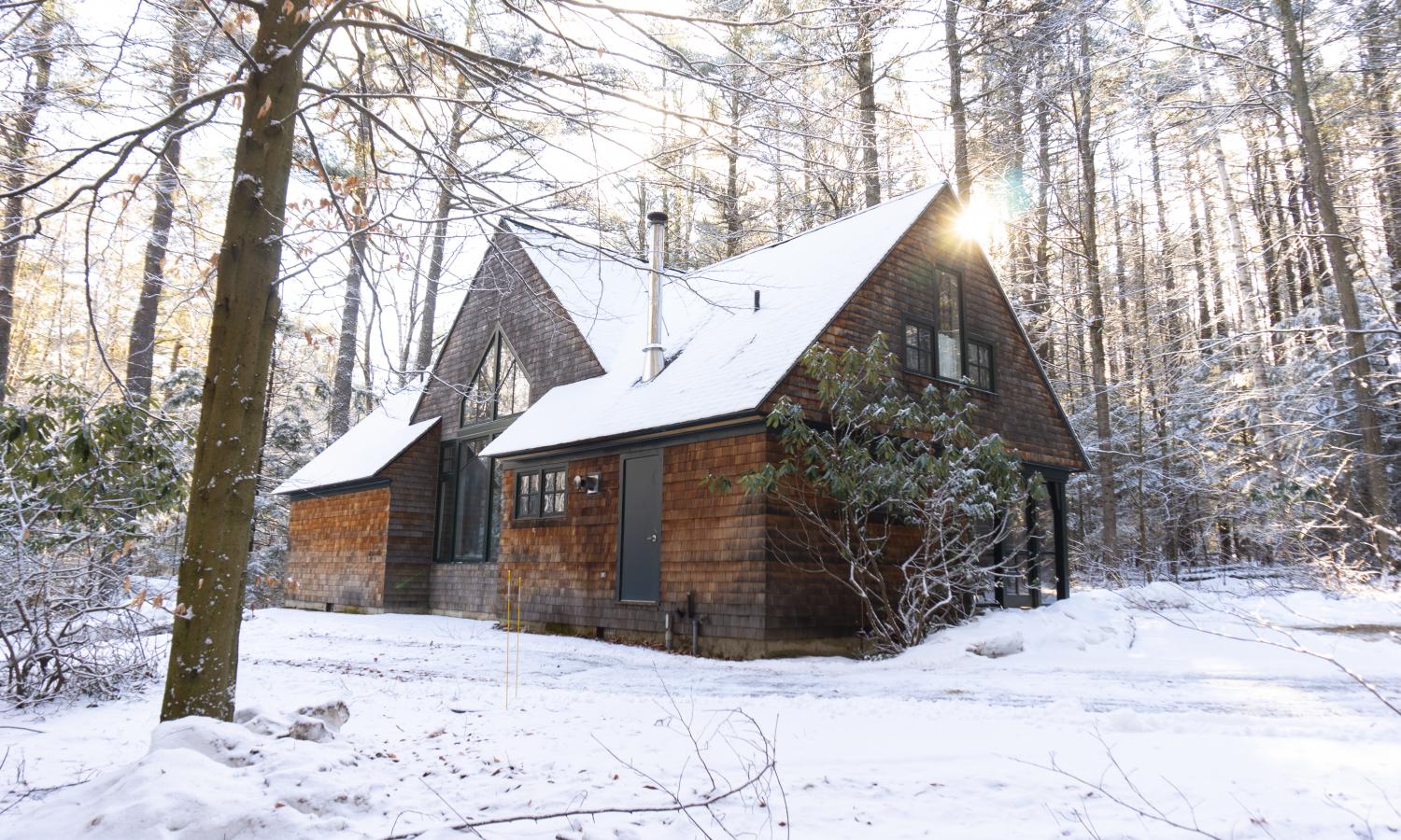 The Evelyn Steffanson Nef Studio on a bright snowy day