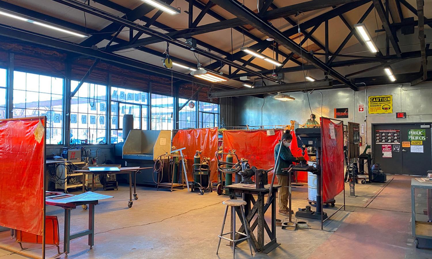 The Steel Yard supports artists working in ferrous metals: blacksmiths and welders.