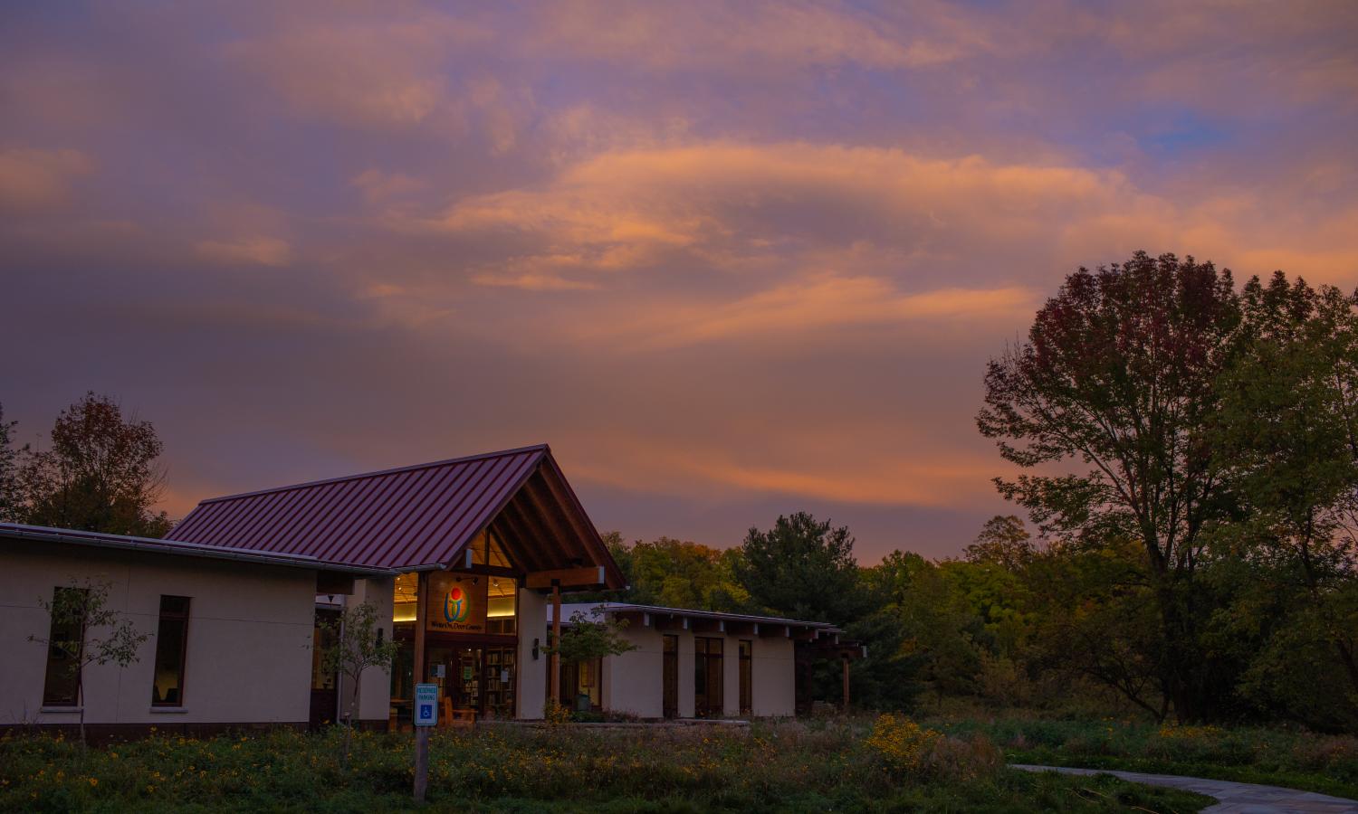 The writing center at sunset.