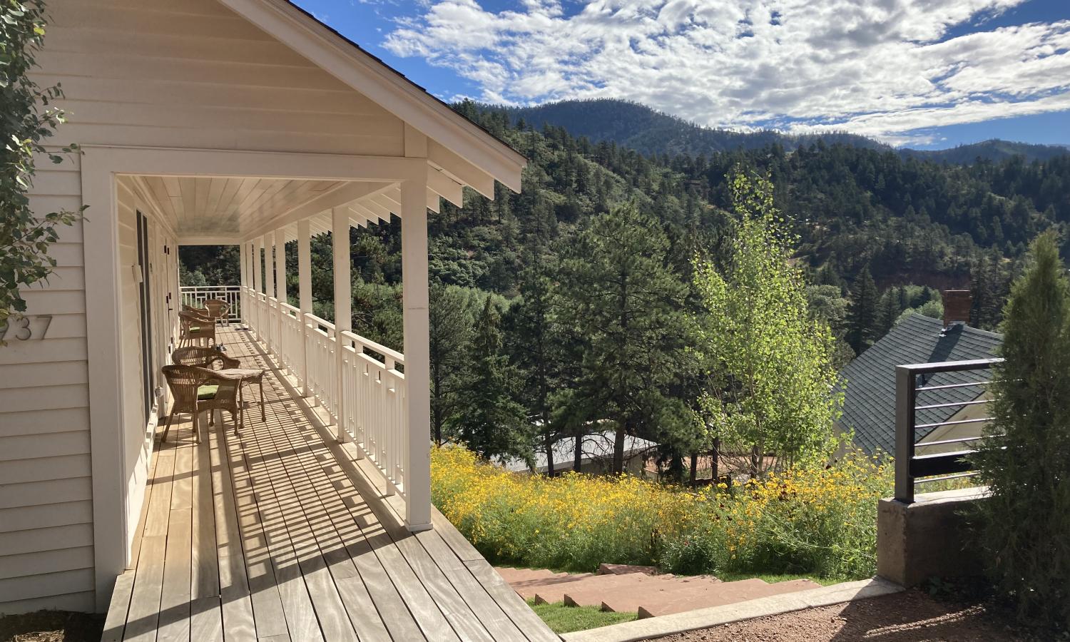 Exterior shot of the view from &quot;The Shed&quot; - Green Box's dedicated Artist-in-Residence Housing