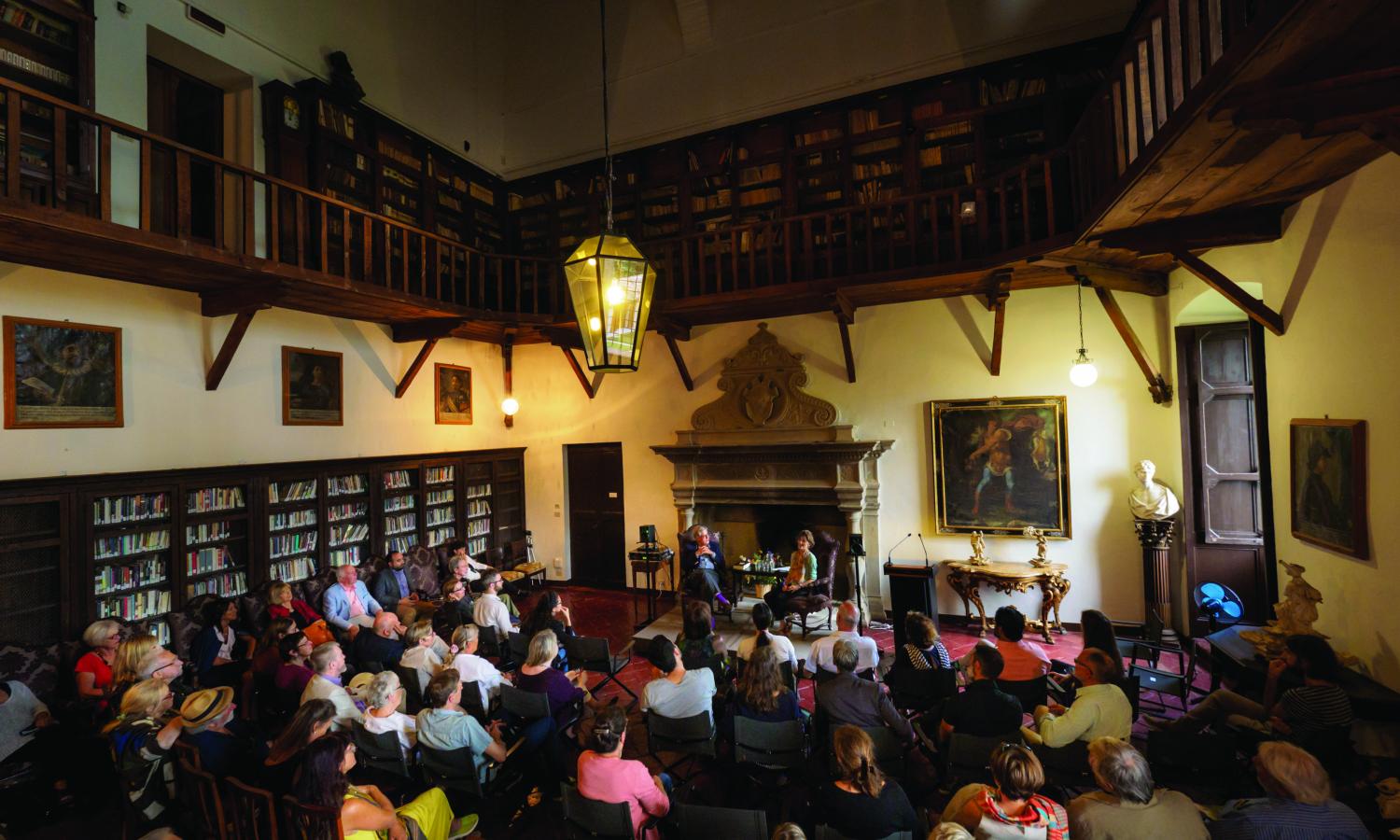 A presentation in the castle.