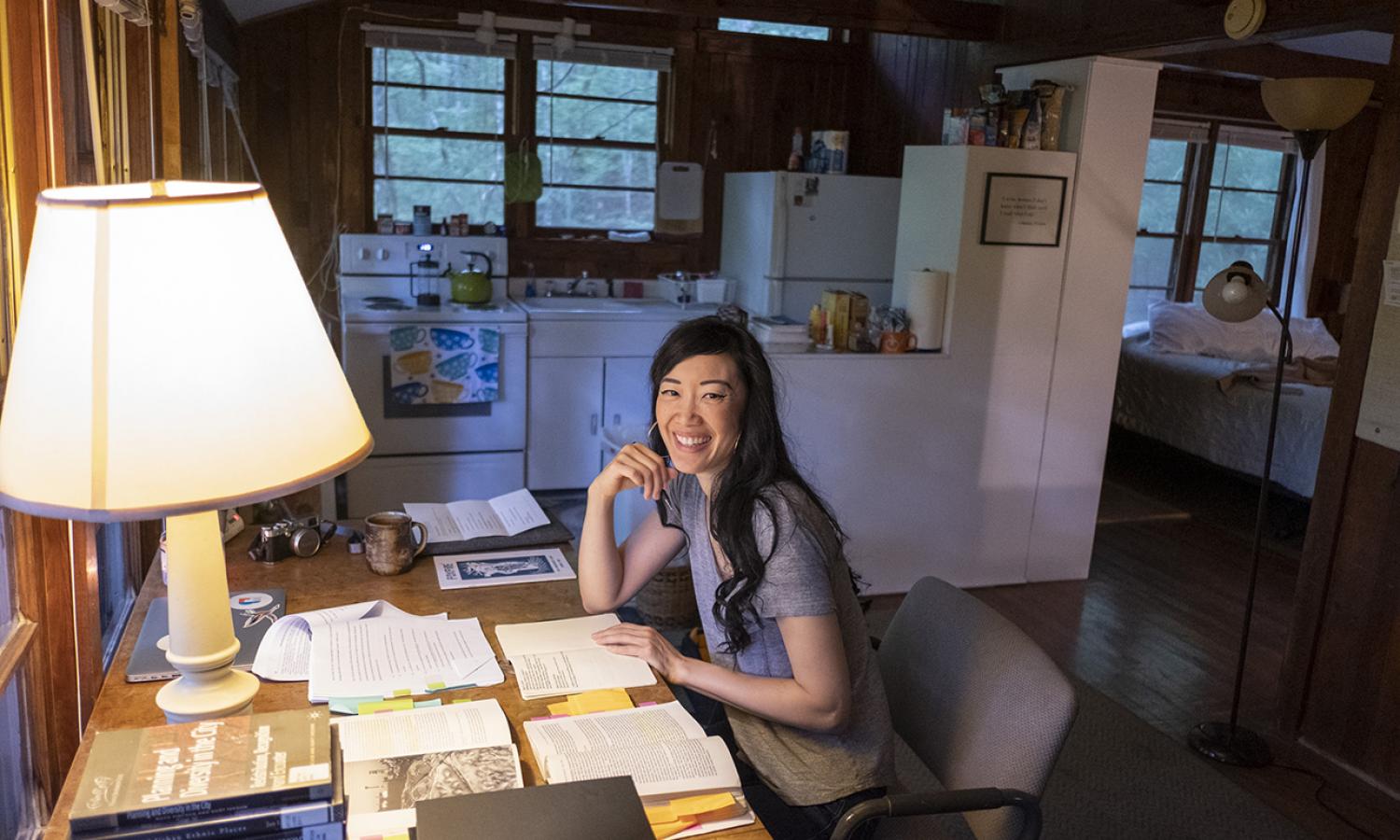 Marian Liou, arts and culture administrator, at Hambidge. Photo by Forest McMullin.