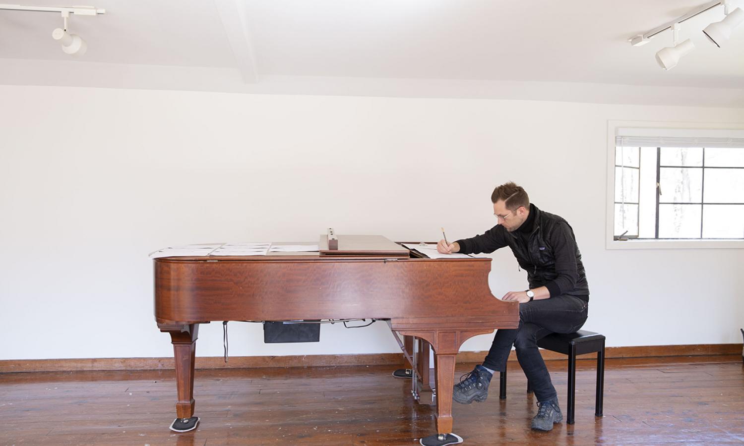 Scott Ordway, composer, at Hambidge. Photo by Amanda Greene
