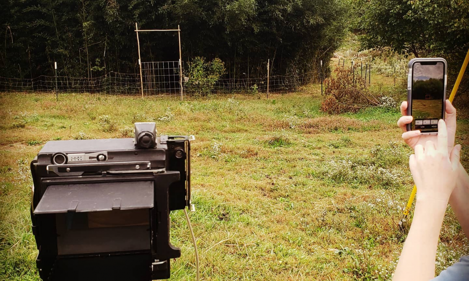 Alison Erazmus working on her photography project