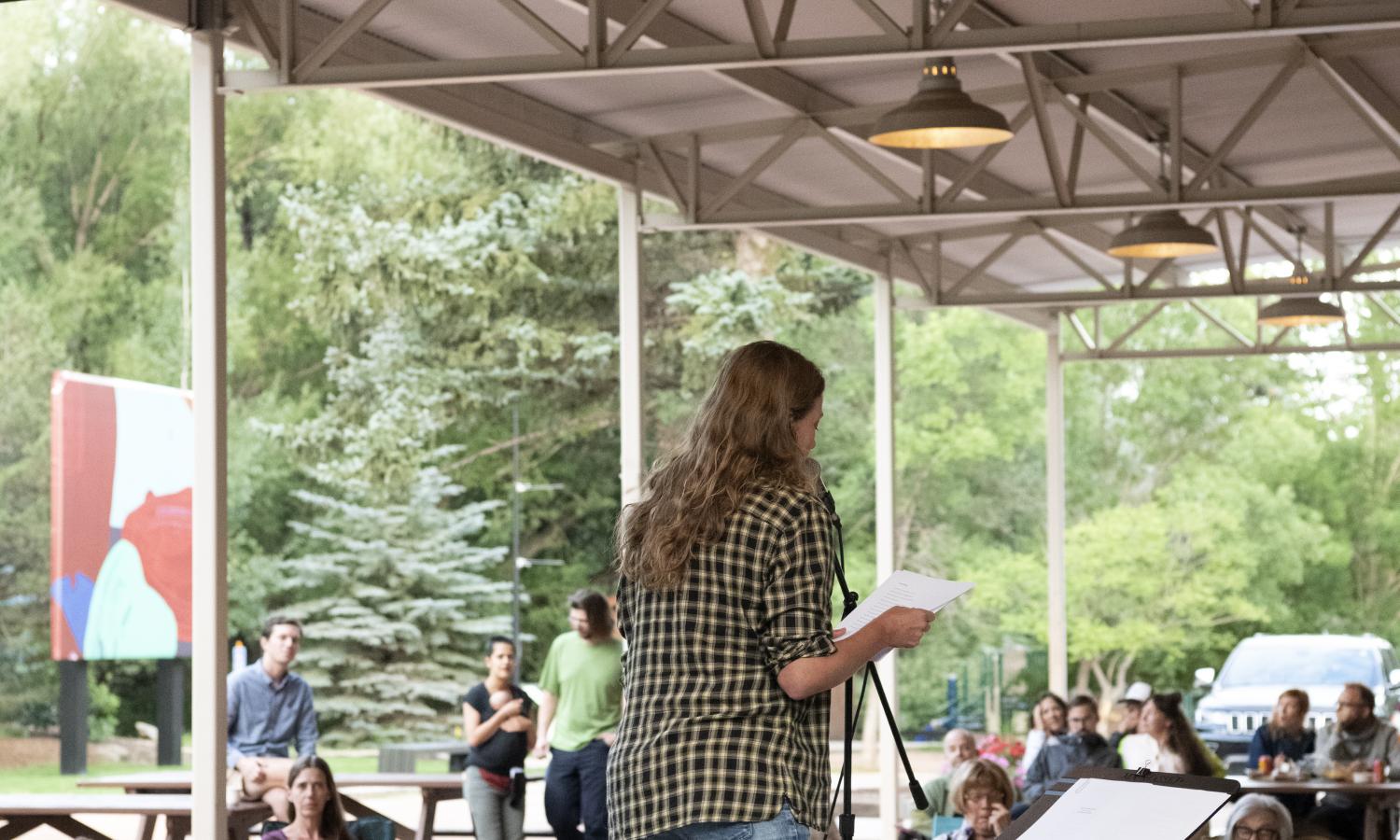Green Box Artist-in-Residence Sommer Browning reading poems and jokes written in residence.