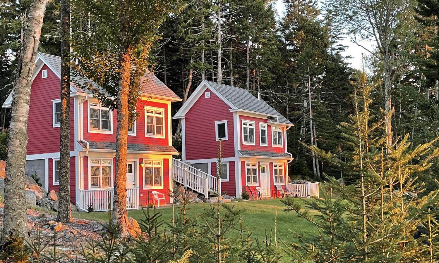 Residents' cottages from water side
