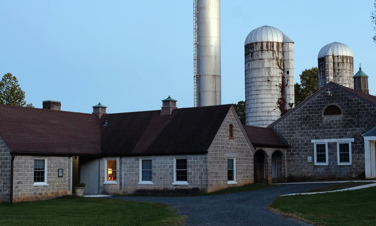 Panoramic view of VCCA's Studio Barn complex