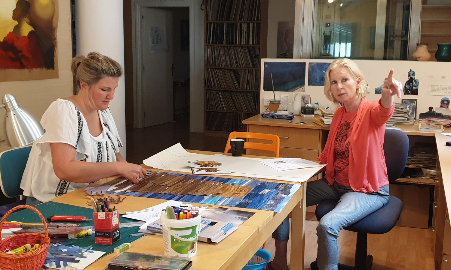 Work in the 2nd studio.