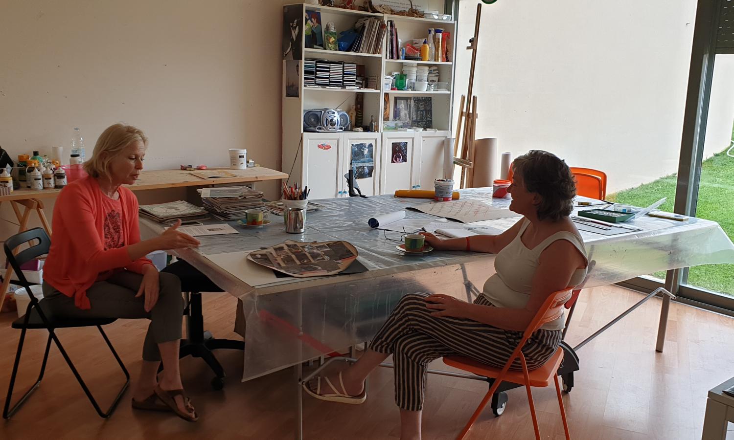 Coaching in the studio.