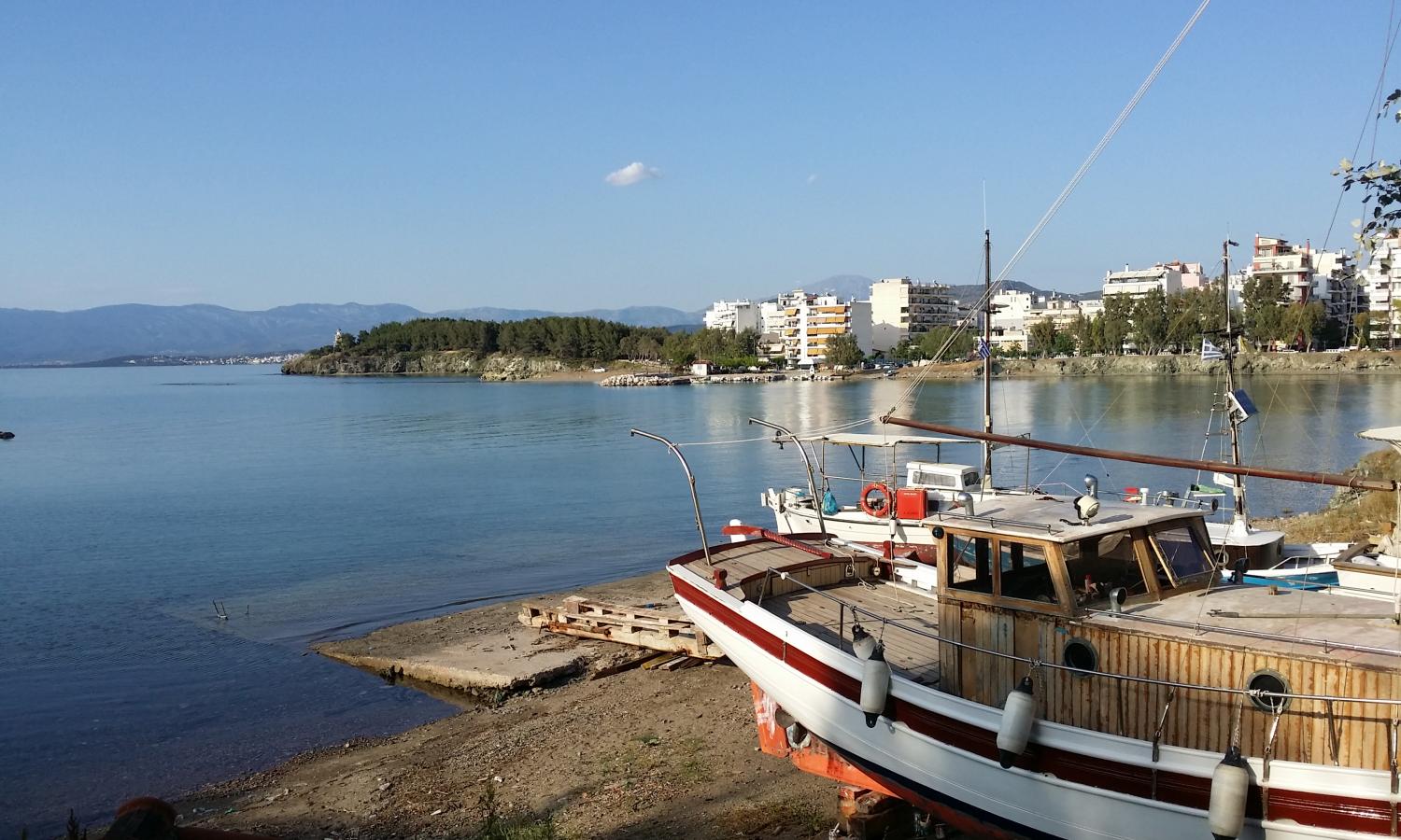 Halkida village where we go for fish in the evening.