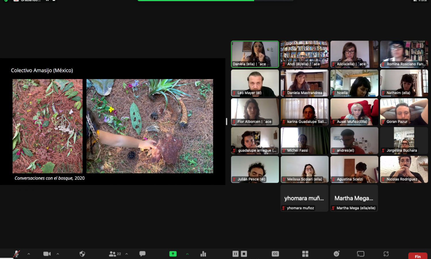 Daniela Ruiz Moreno (Program Curator) giving her talk for the participants