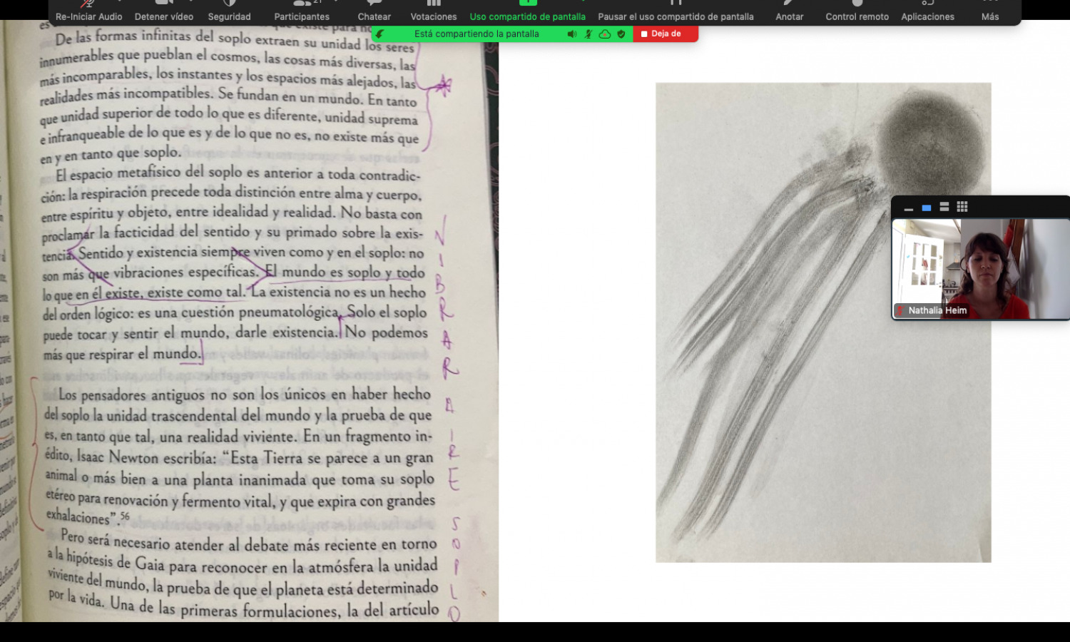 Participant Nathalia Heim (Argentina) presenting her first excercise