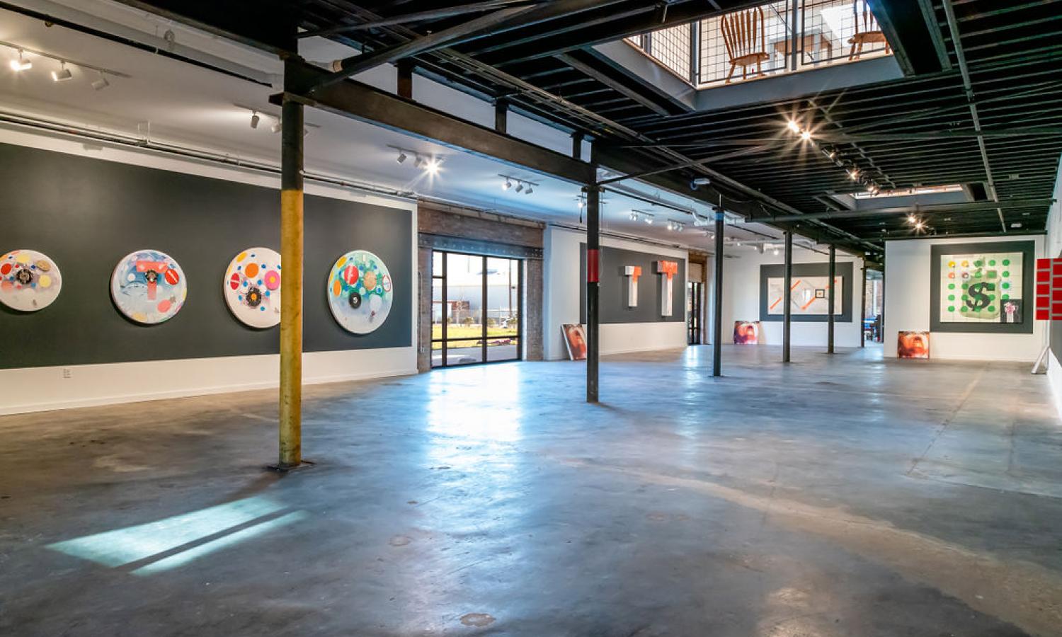 view of Craig Drennen's work installed in the exhibition space. Photo taken by wolfrancis