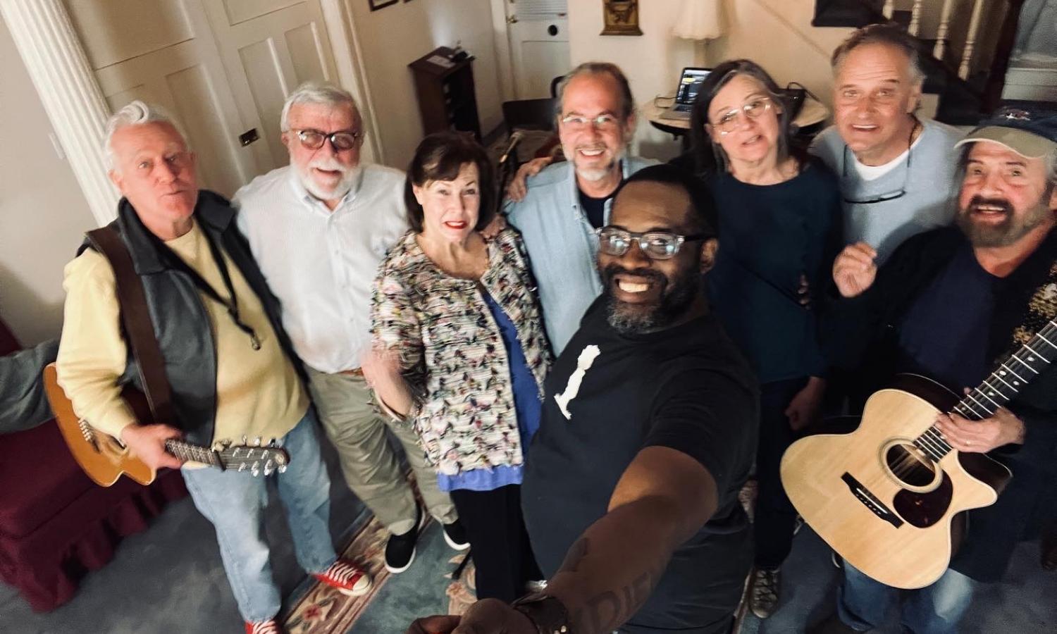 Bowers House Ambassadors l-r, Jonny Hibbert Music, Chip and Michelle (Bowers) Vandiver, Family Custodian Charlie Read, Program Director Dorjan Williams,Filippo and Sylvia Monetti and Songwriter Marvin Jackson