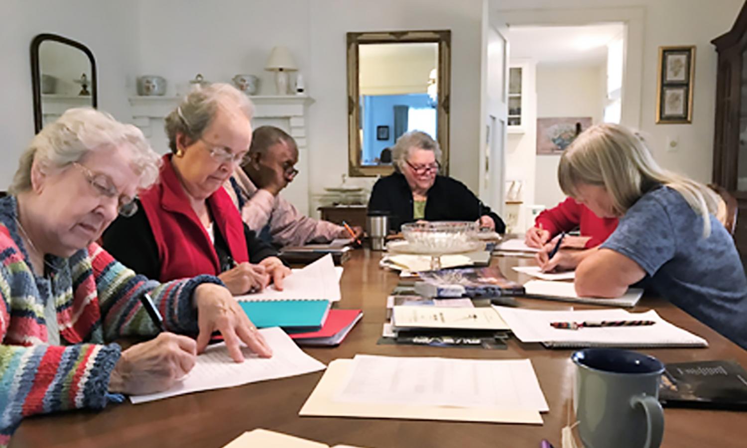 The Bowers House Writer's Guild meets monthly and has published anthologies for ten years helming workshops and local readings