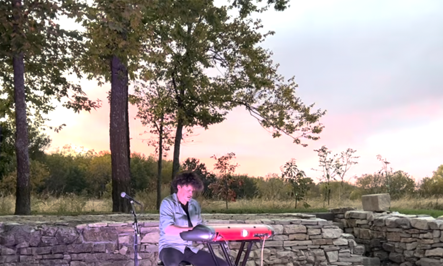 A previous resident returned for a visit and performed a pop-up concert at the Ruin