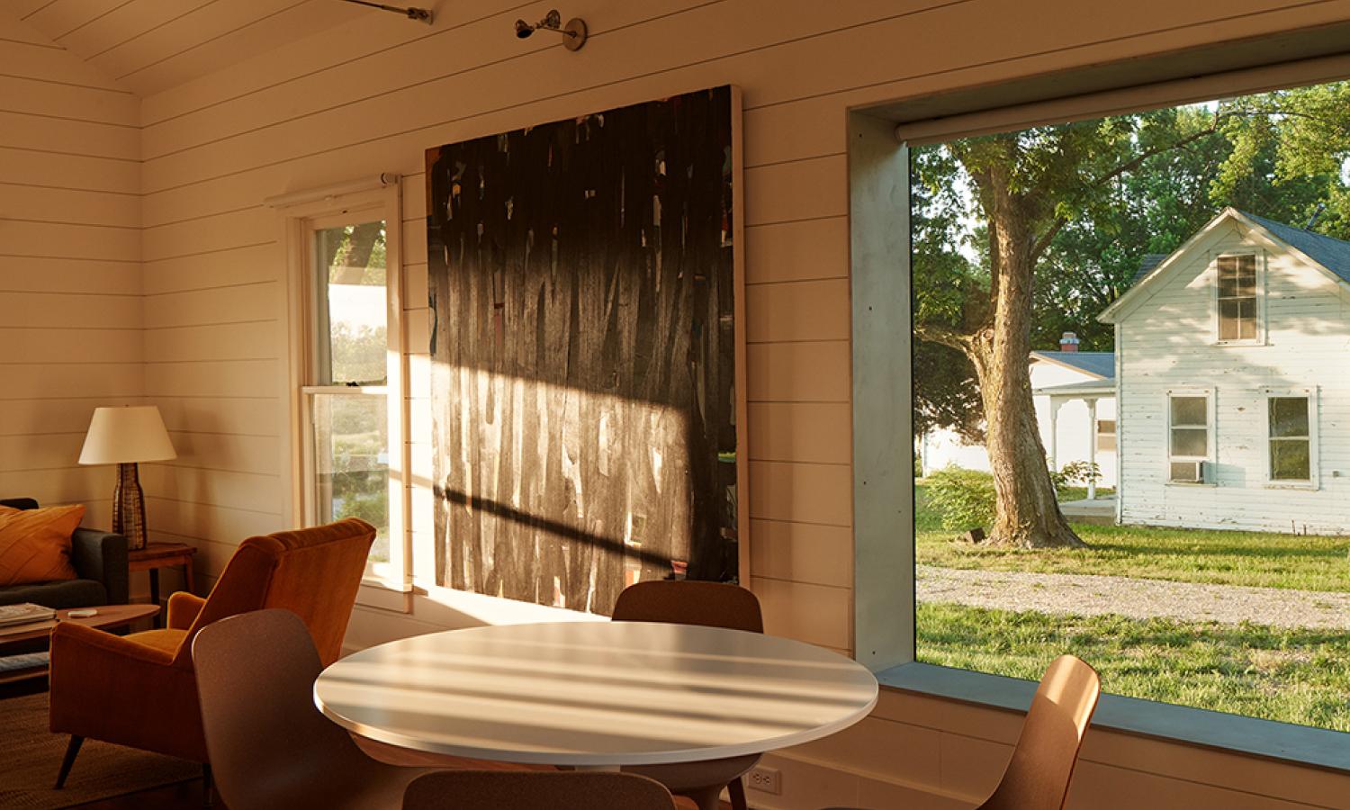 A view of Volland from the big window in the Little House