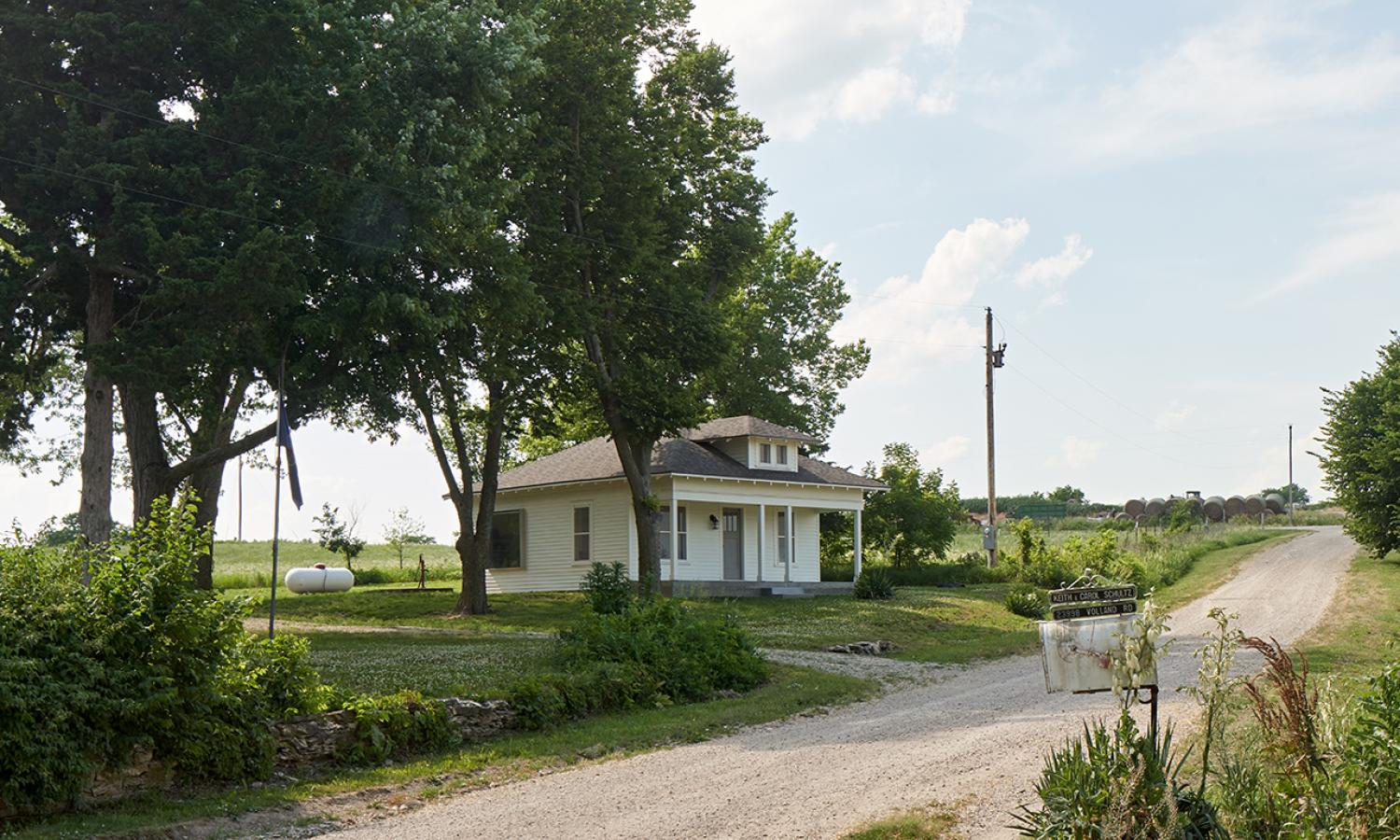 Up the road from the Store is the Little House, one of the living spaces for residents