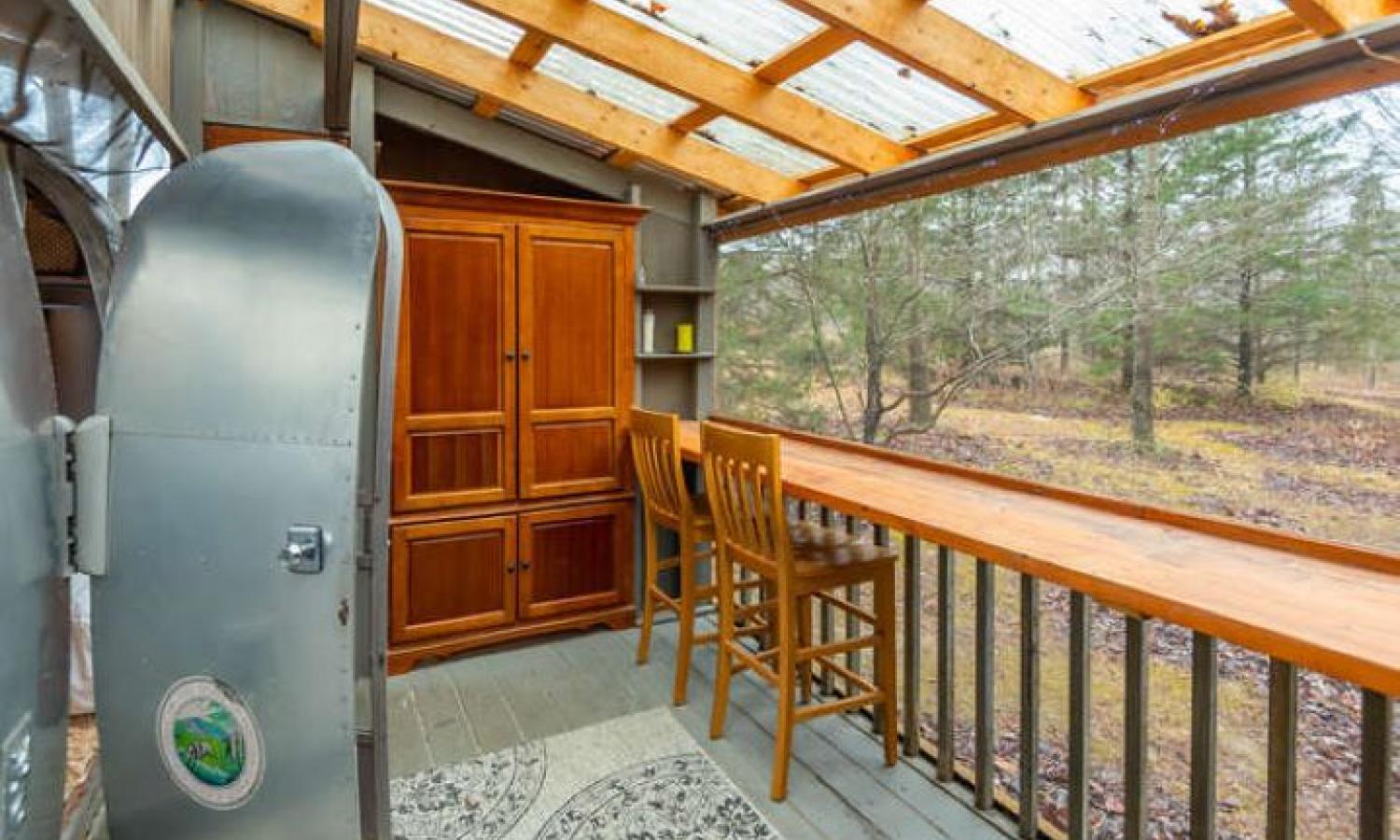 All residences have a private porch for contemplation, writing, and enjoying nature.