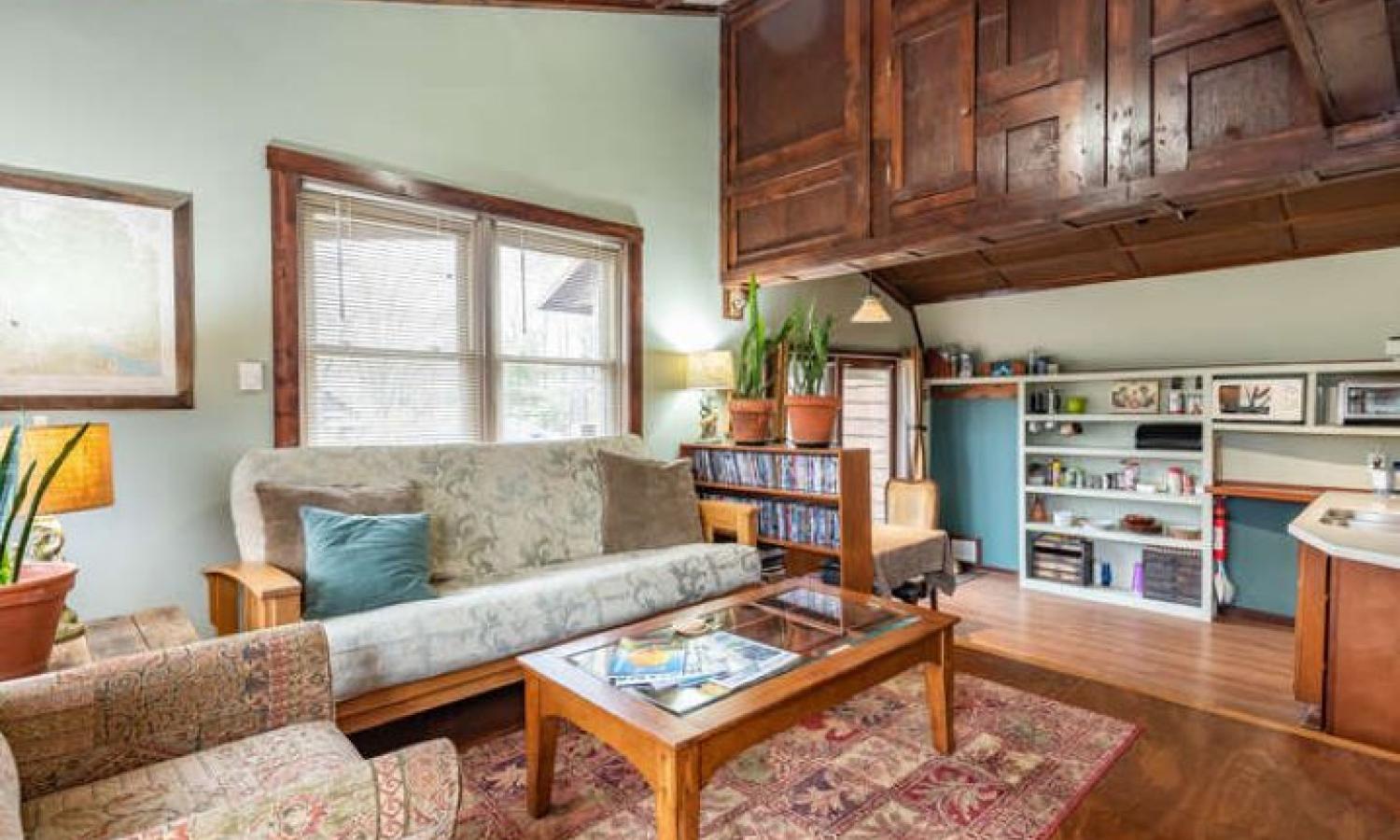 The Artist Cottage has numerous delightful upcycled features.