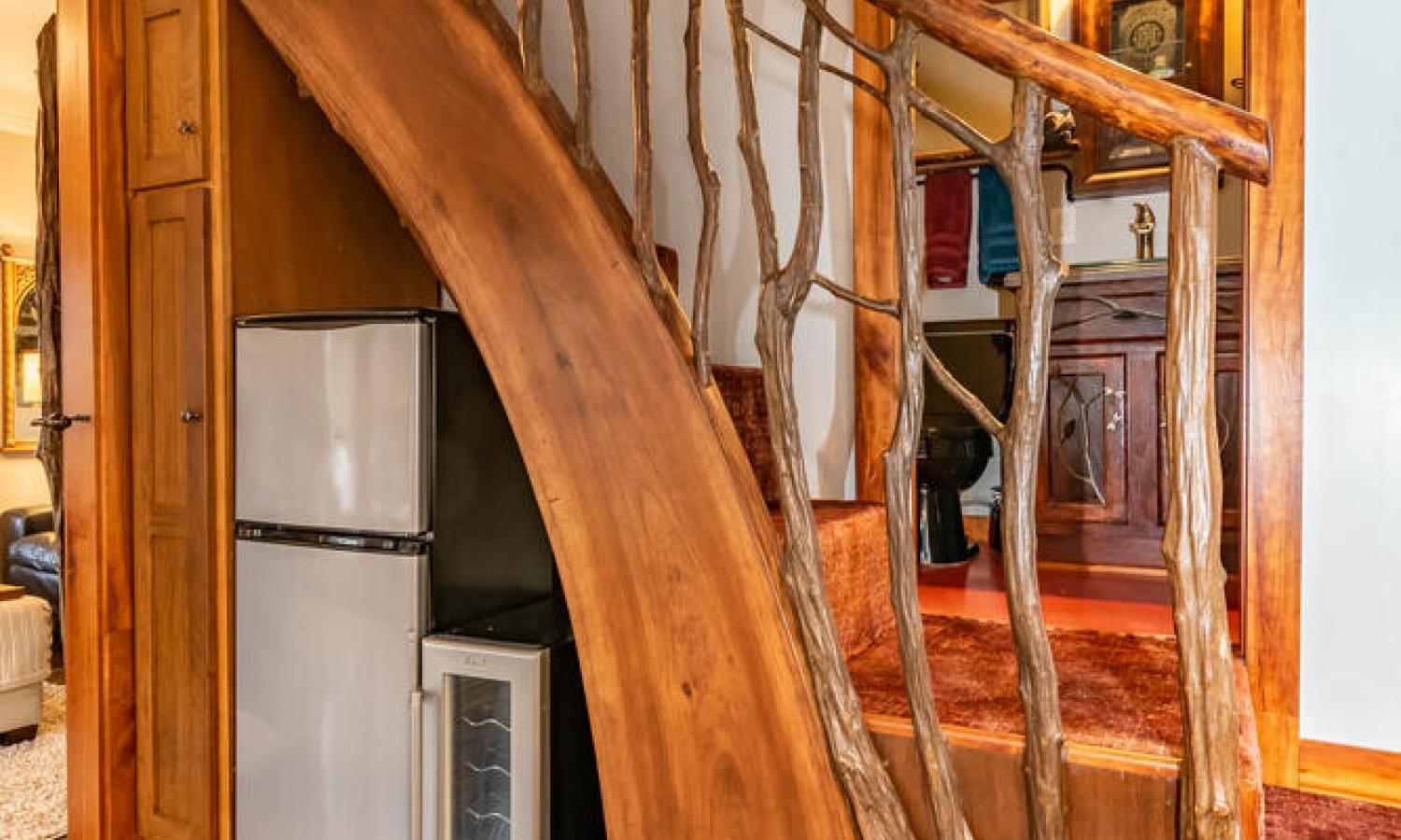 The Artist Loft with its twisting stair rail is one example of the unique features of our residences.