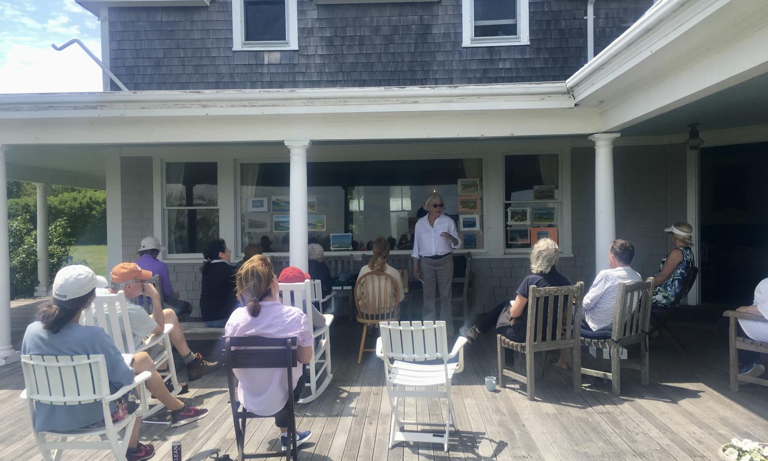 Painting class held on the Avalon porch
