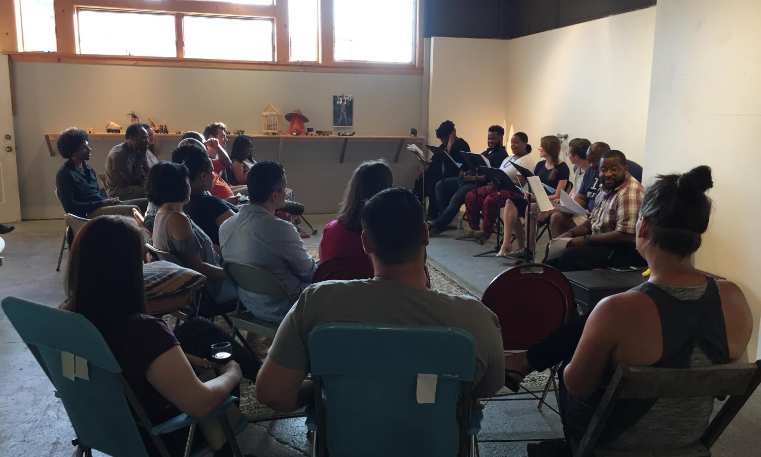 AIR public reading at the Popps  Packing Gallery/studio