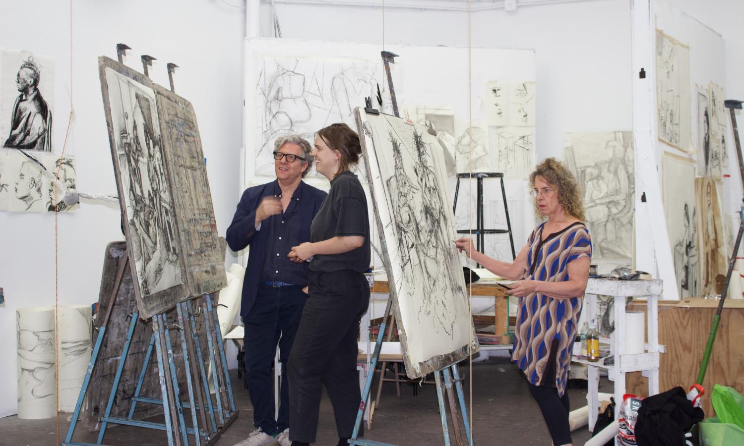 Students in NYSS Drawing Room.