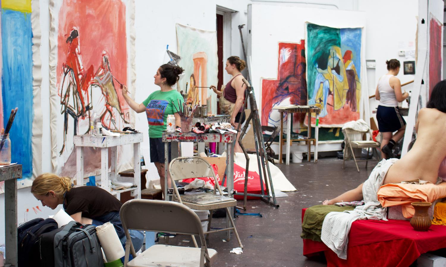 Students in NYSS Drawing Room.