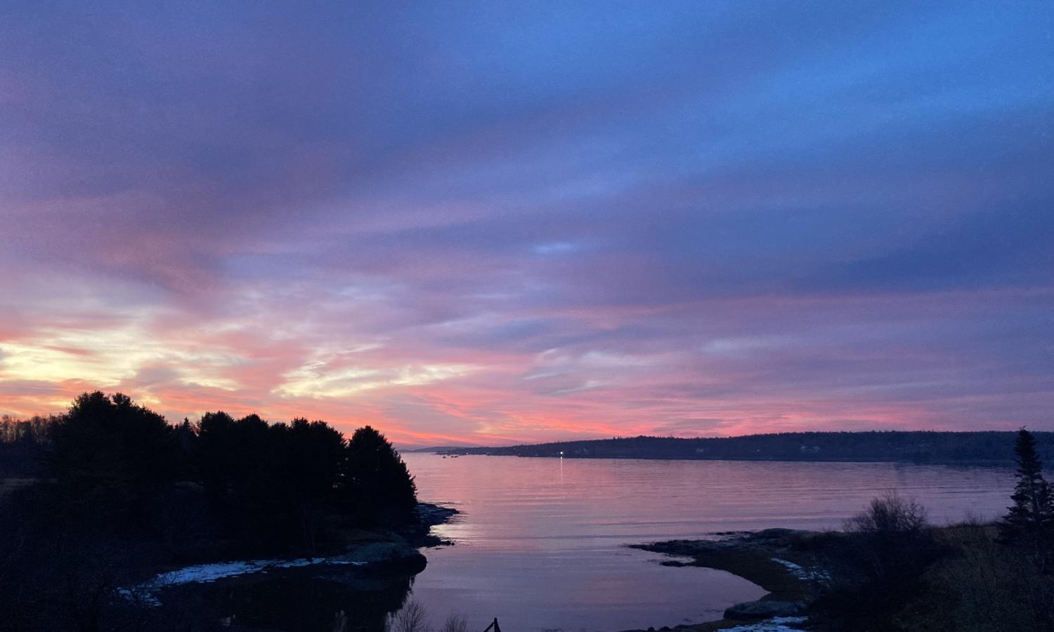 Foggy Bee Sunset From the Deck