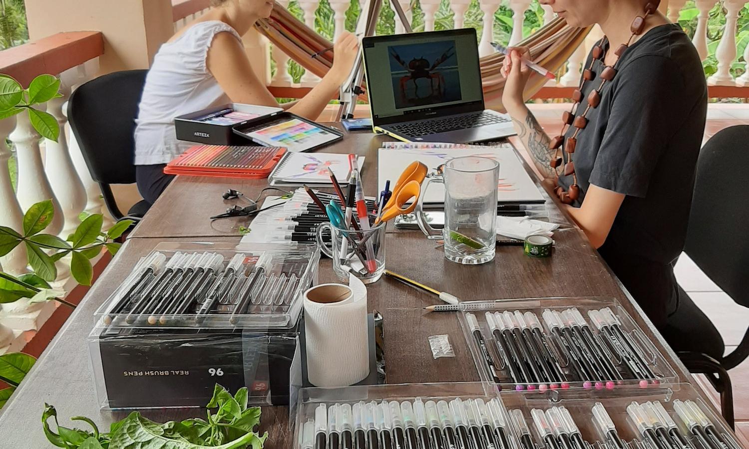 Veranda and residents