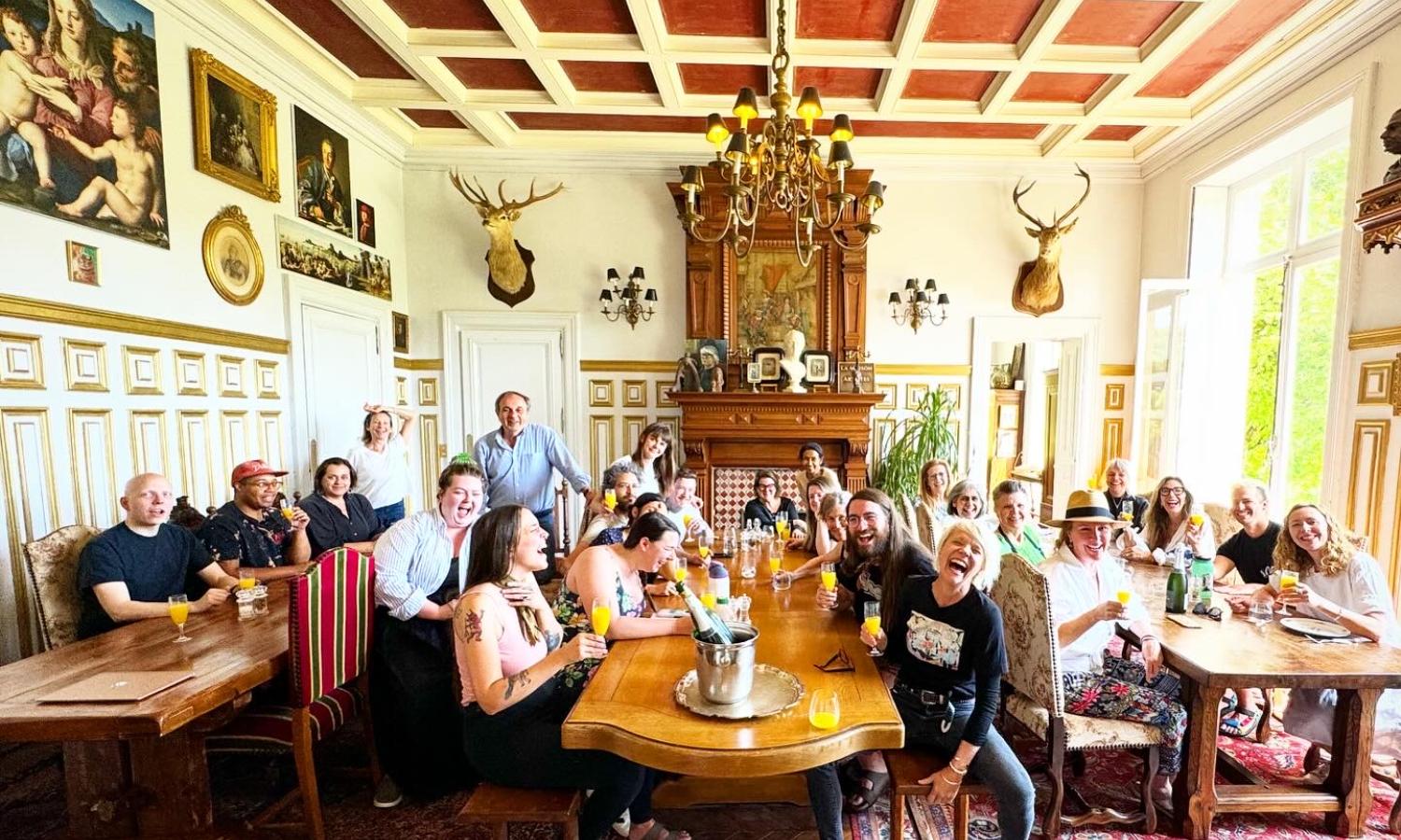 Dining Salon at Chateau d'Orquevaux Artists &amp; Writers Residency