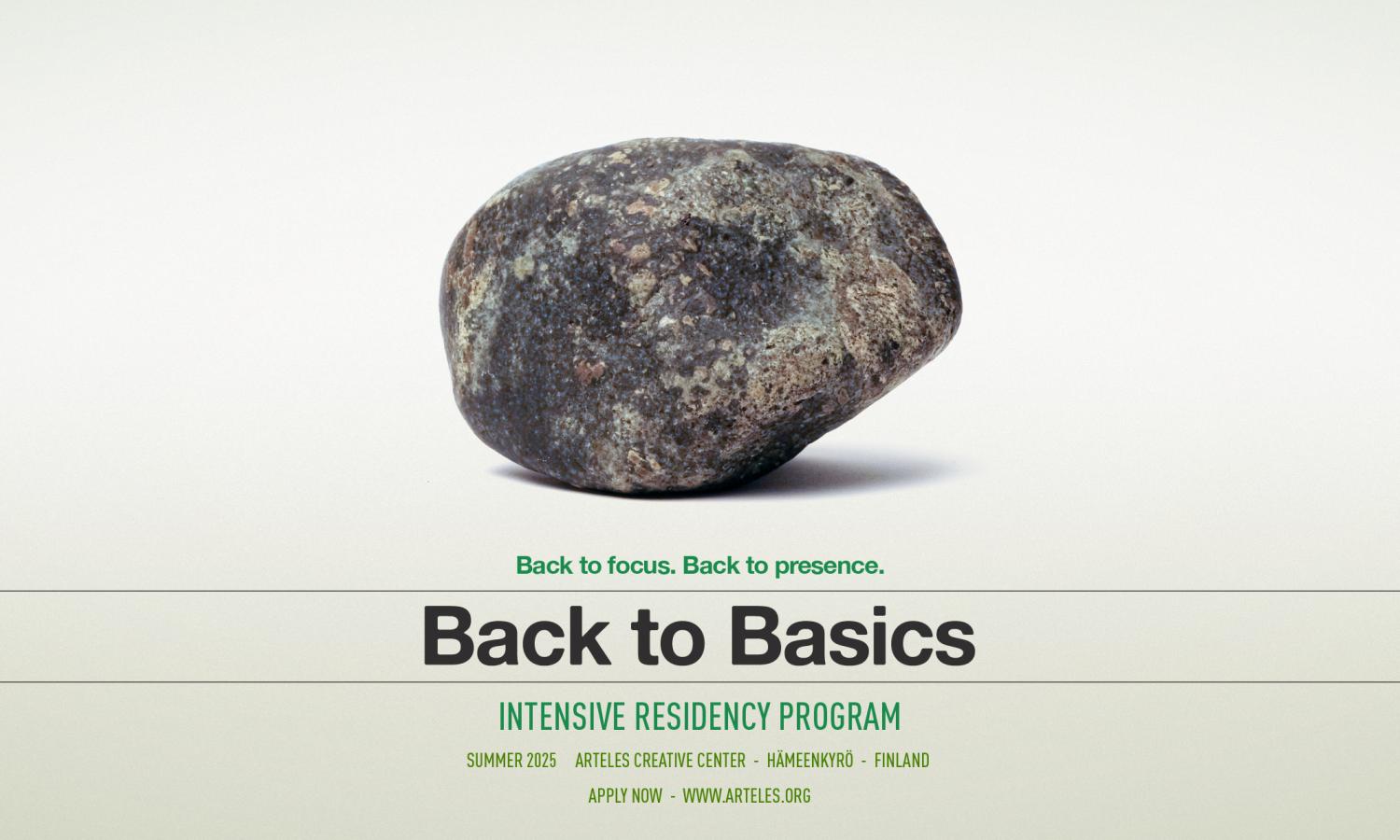 Back to Basics residency program poster