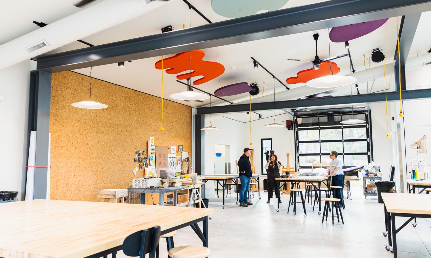 A workspace at Glass Box Studio