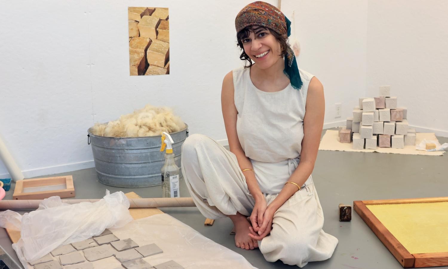 Visual artist at work