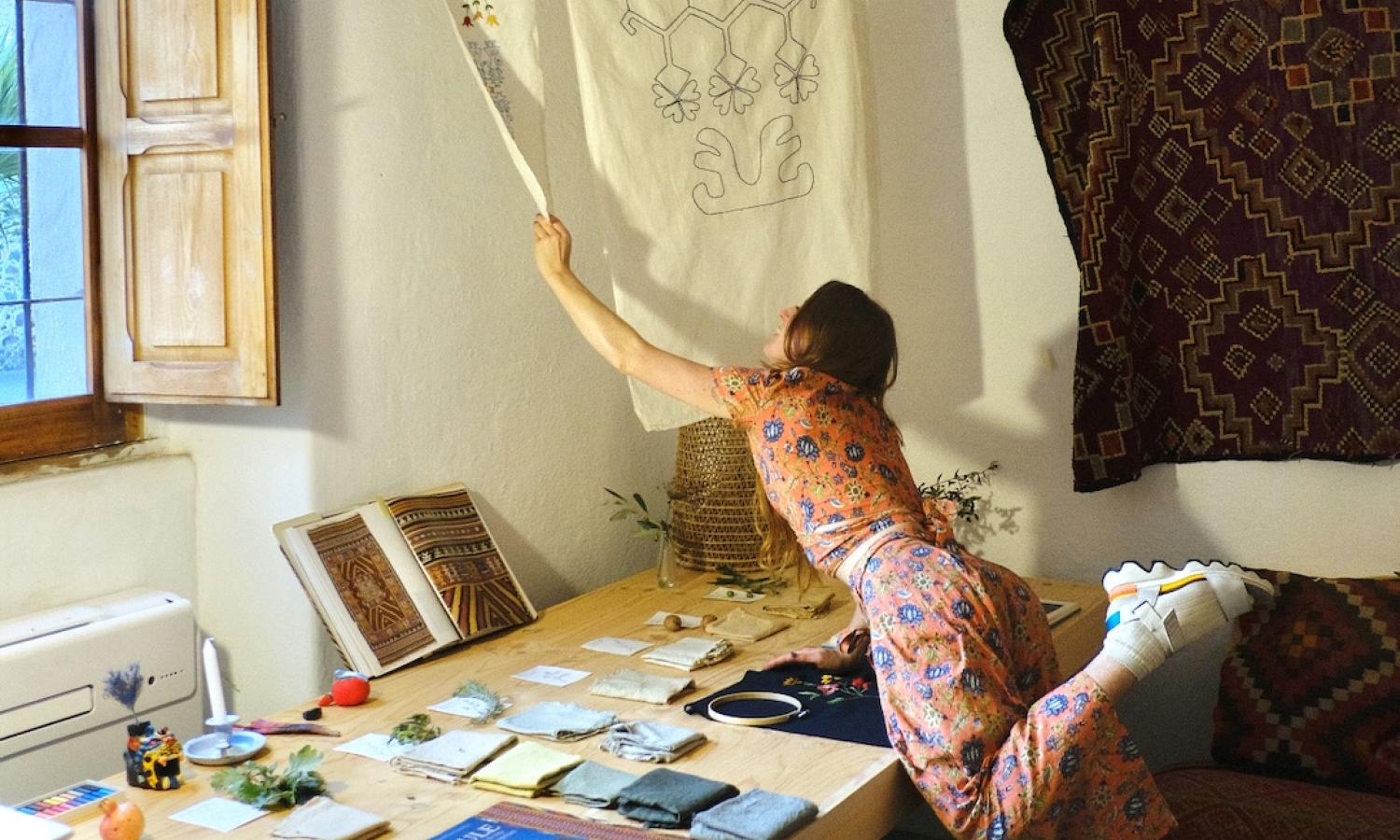 Artist preparing for the open studios