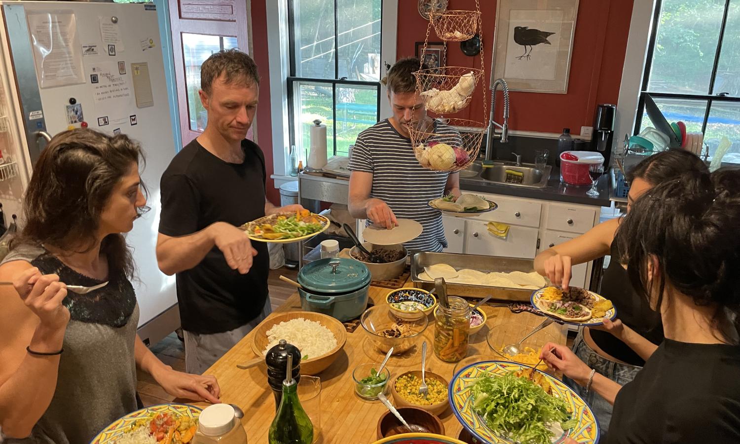 Shared meals at NACL, prepared by our residency chef, are a centerpiece of the artist experience.