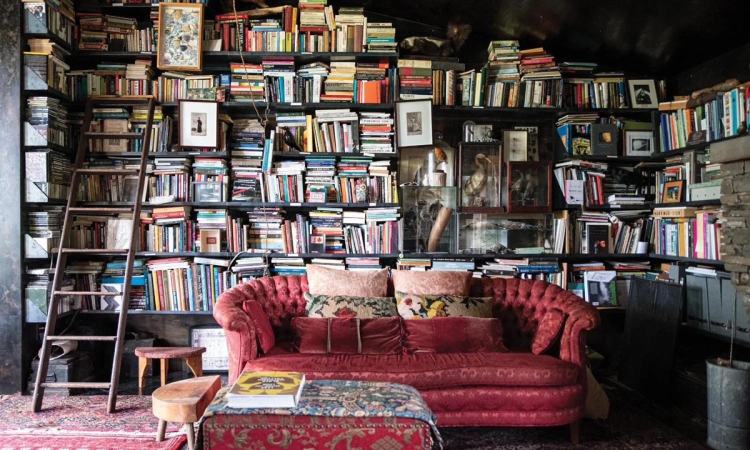 Main House Library at Mildred's Lane