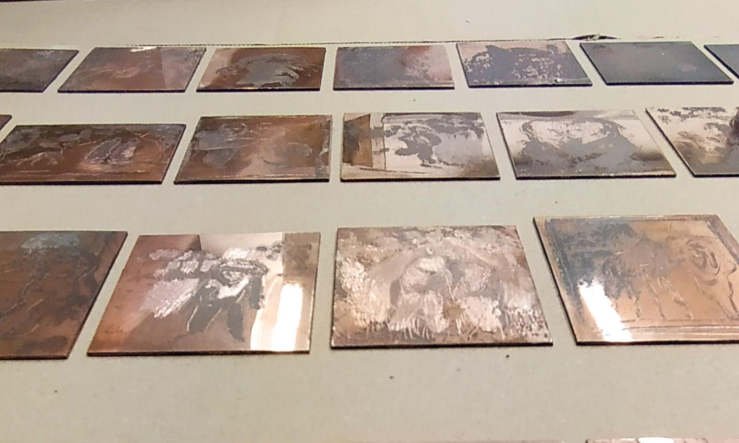 detail of engraving plates