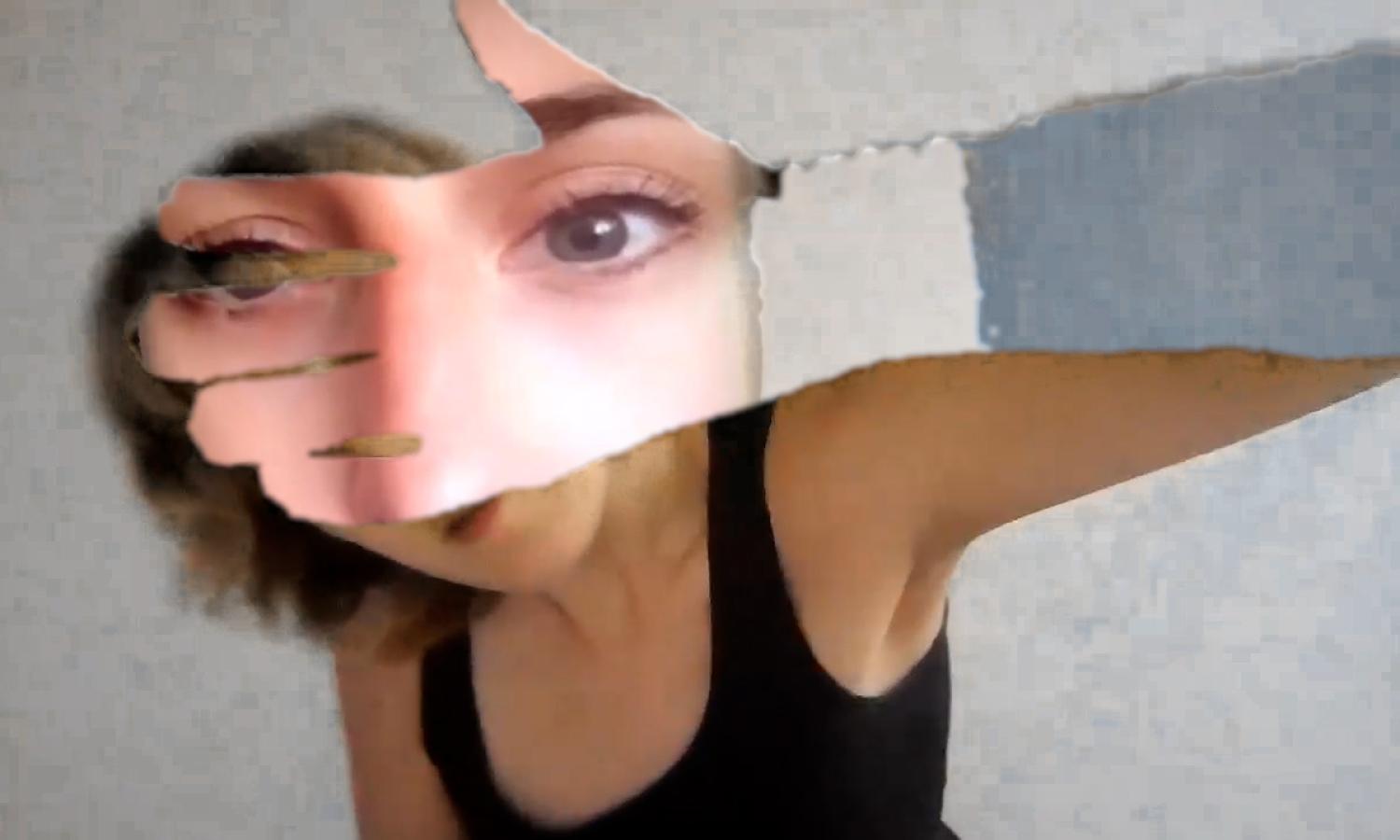 Enhanced reality image of artist Jessica Tucker, 2024