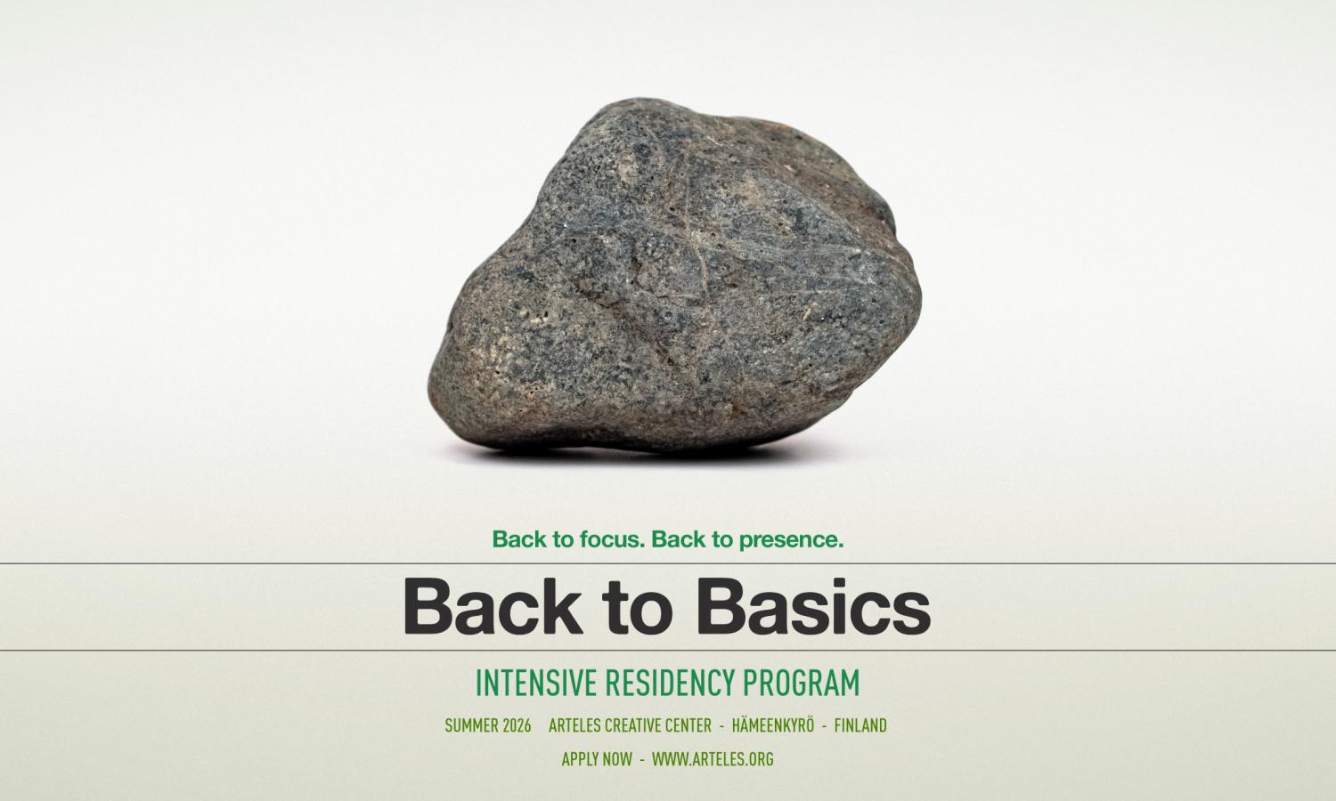 Back to Basics residency program poster