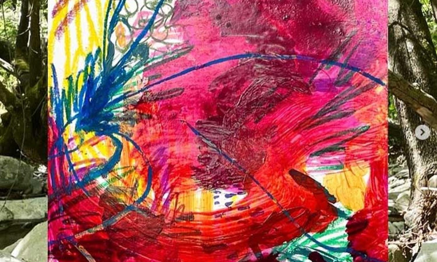 Nature inspired art by multimedia artist Adelle Patten at the Water and Rock artist residency in Thassos, Greece