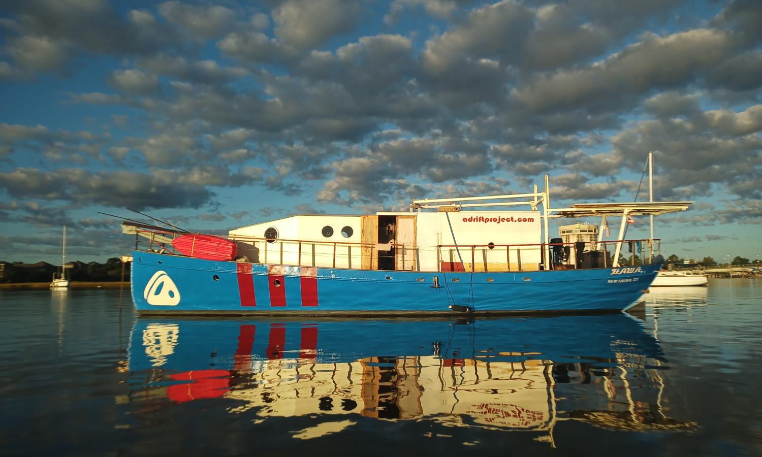 our vessel SV Hawa in the water, Charleston SC