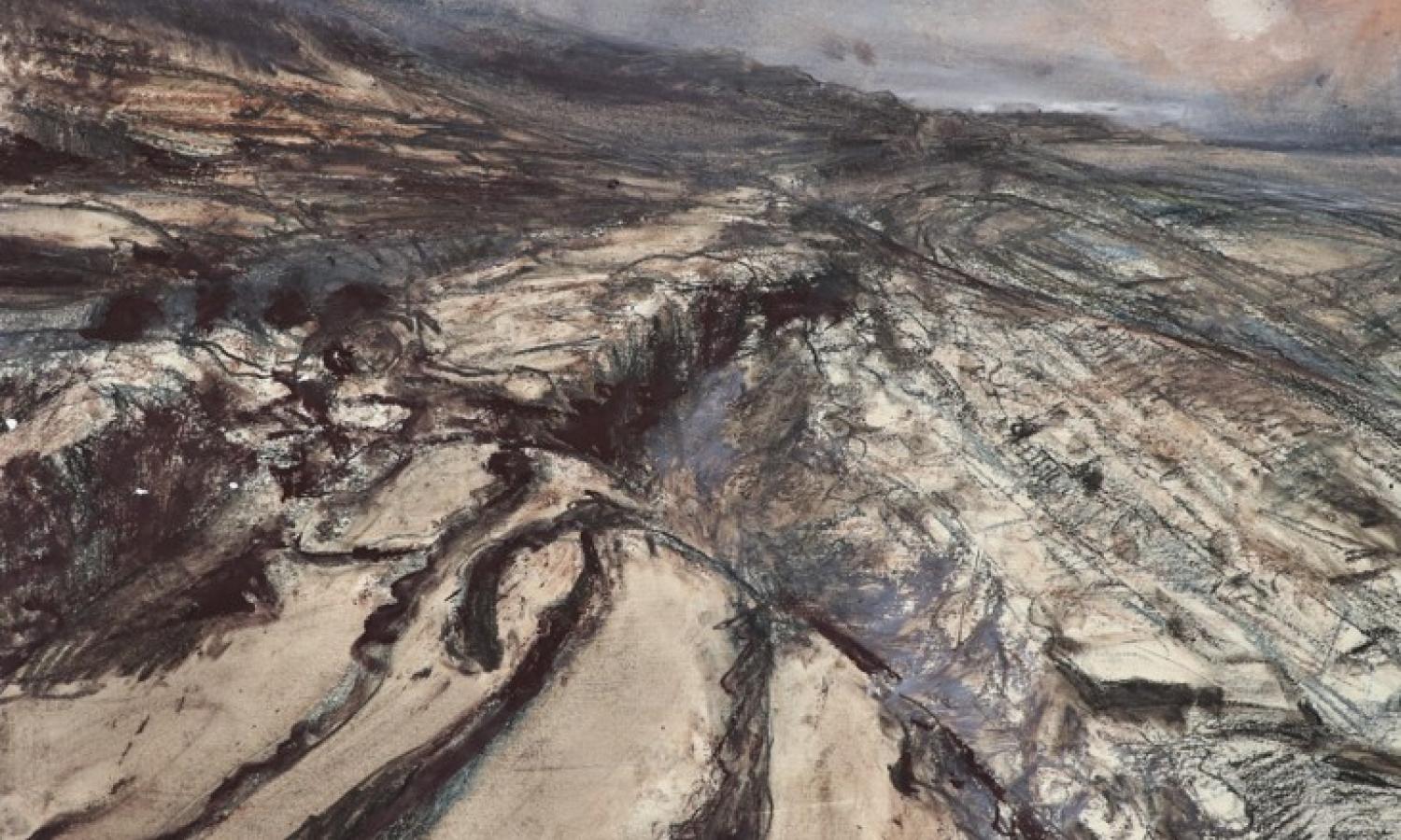 Painting of Burren by resident artist