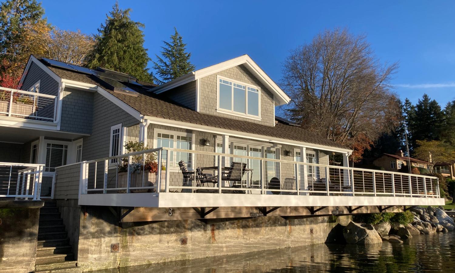 Vashon Artist Residency Big House from the dock