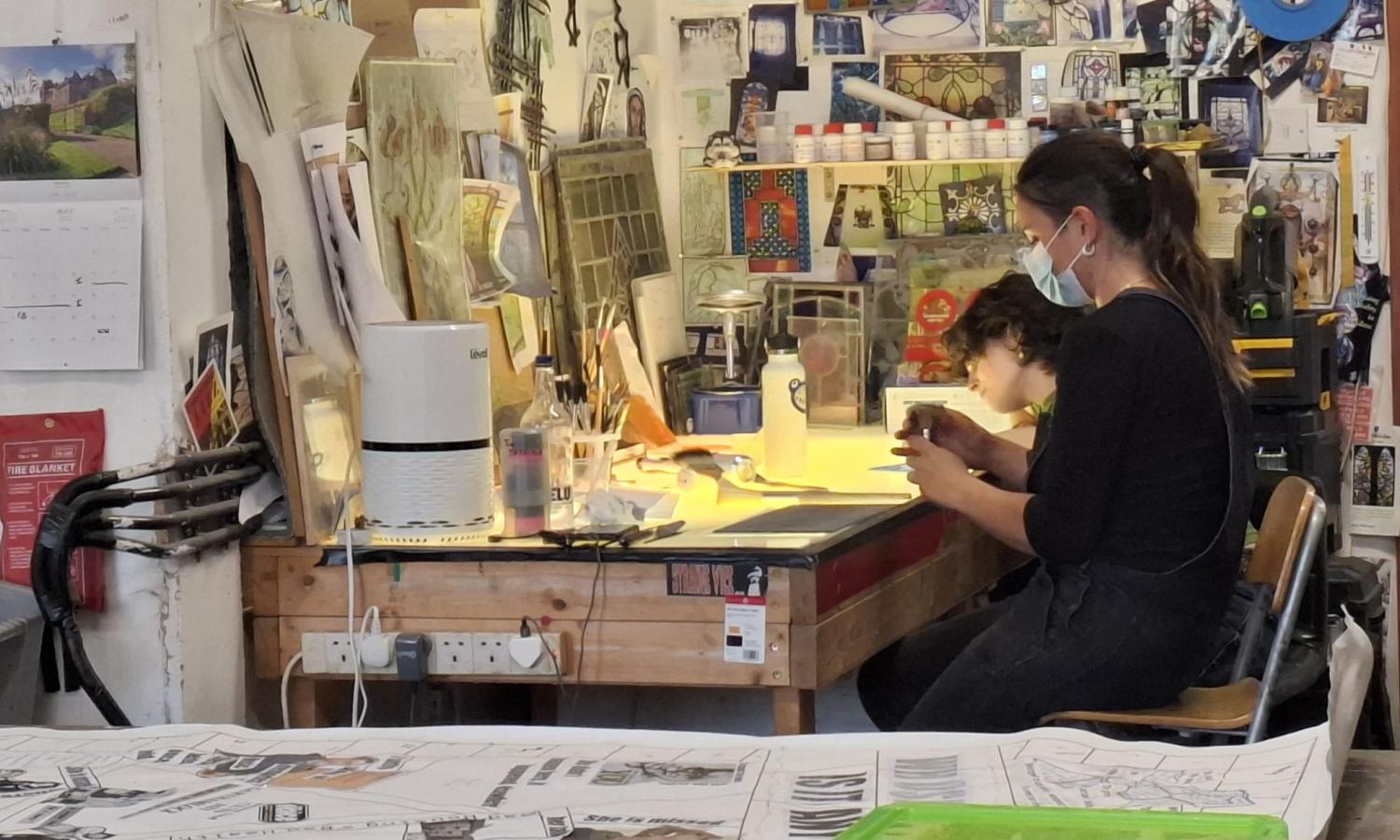 Residency Artist Studio Visit, RDW Glass, Glasgow, 2025.